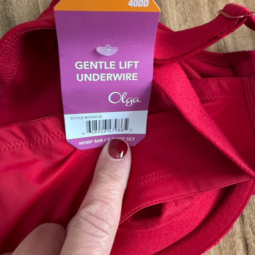 Olga Minimizer Underwire Bra 4DD Lot x3 Black, Red, Purple - Picture 4 of 7